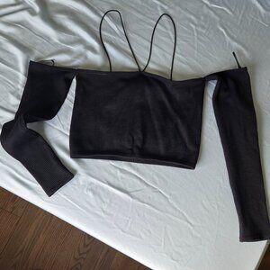 Off shoulder cropped Zara top